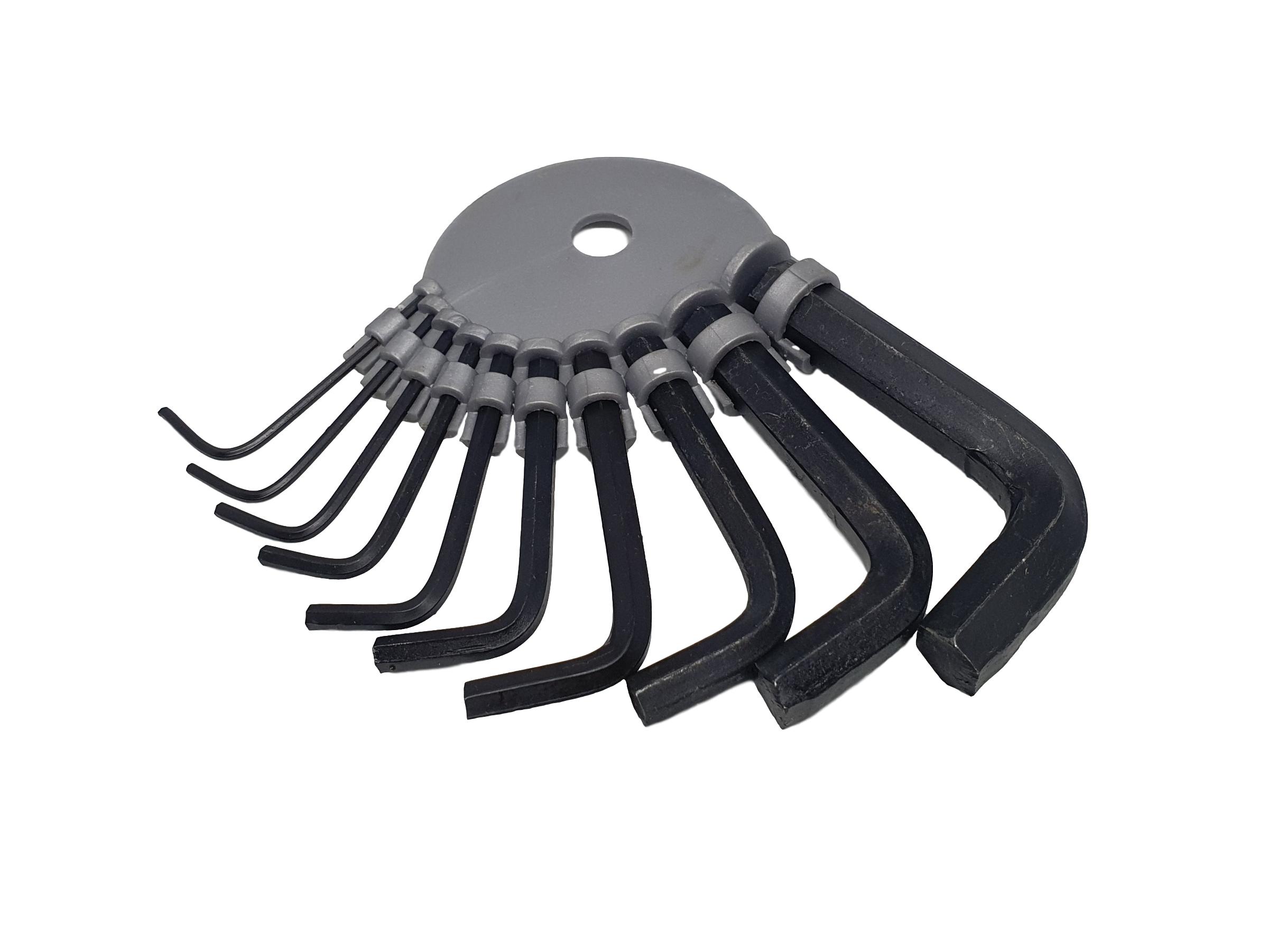 סט 10 מפתחות אלן במחזיק פלסטיק