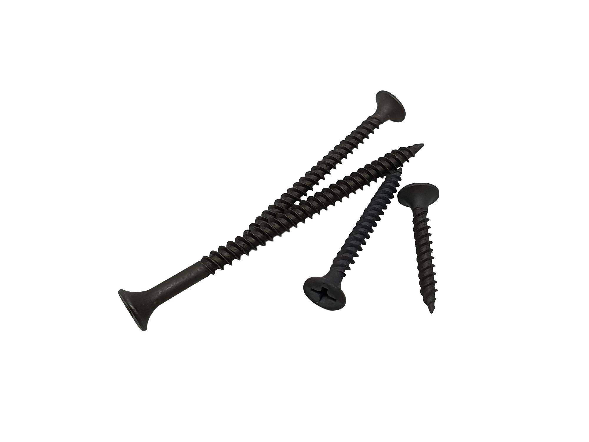 בורג גבס שחור שטוח ראש שפיץ לא קודח