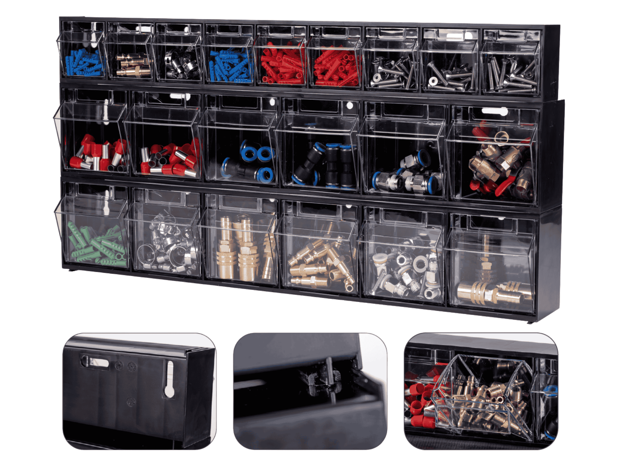 רב-תא 6+6+9 - סט 21 תאי אחסון מודולרי