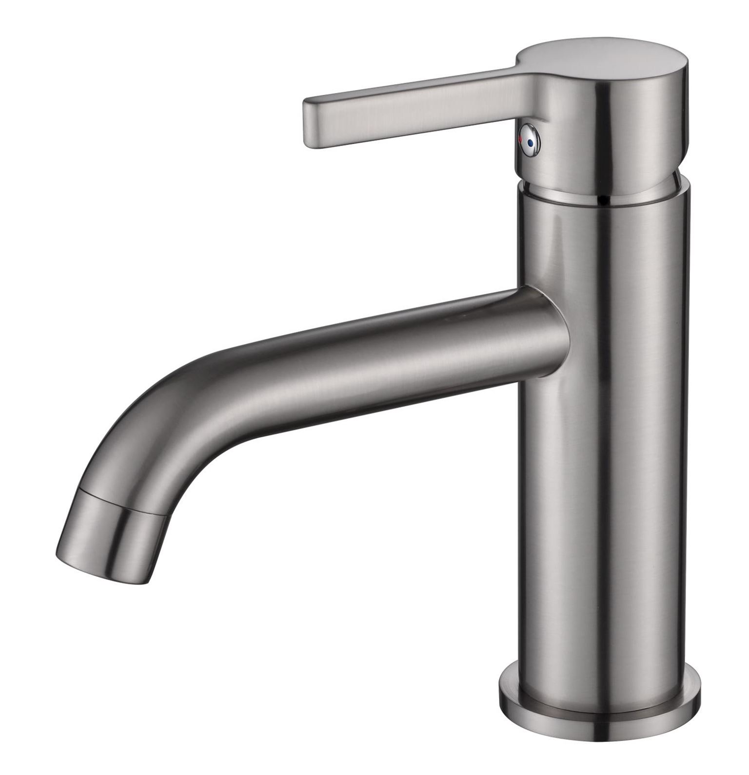 ברז קבוע קצר לכיור דגם 80751 ניקל מוברש 