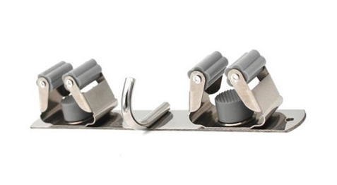 מחזיק מטאטא מתכתי זוגי 