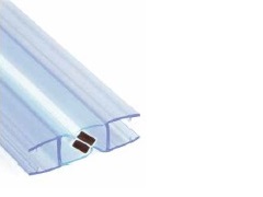 זוג פסי איטום מגנטיים אלכסוניים למקלחון 6 מ"מ